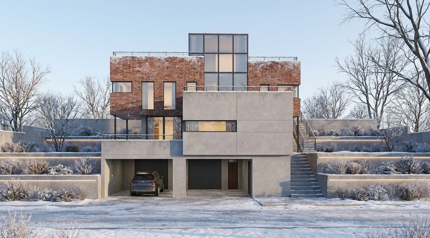 Architectural render after applying the same Rendervi preset to a new angle